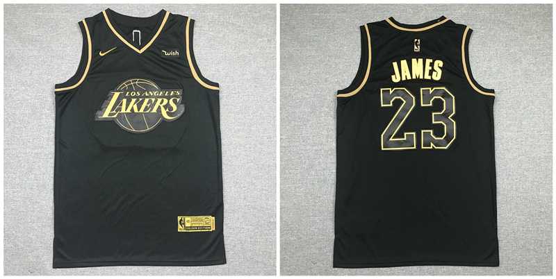 Lakers 23 Lebron James Black Gold Nike Swingman Jersey,We sell and wholesale Lakers 23 Lebron James Black Gold Nike Swingman Jersey on line form chian!